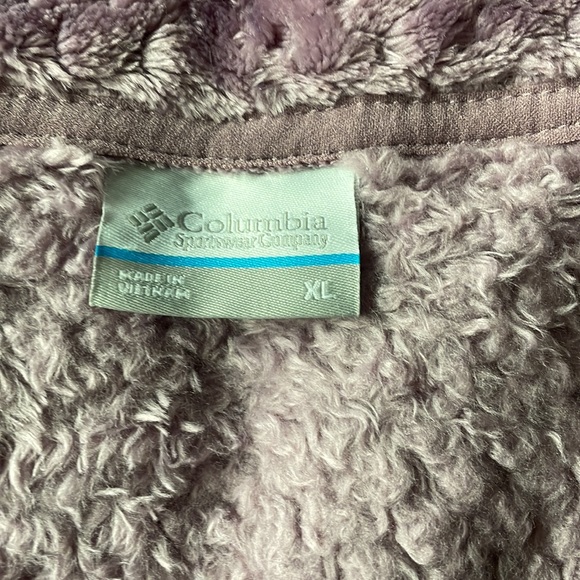 Like New Columbia Purple Collared Sweater 11 in front zipper XL - Picture 10 of 10